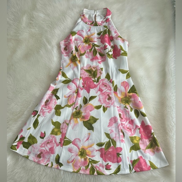 Enfocus studio dress. A-line. Flowers. Sleeveless. Midi - Picture 2 of 9